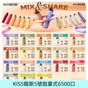 鎧斯KIS5一次性 6500口磁吸式 自由混搭拋棄式電子煙#18個口味#